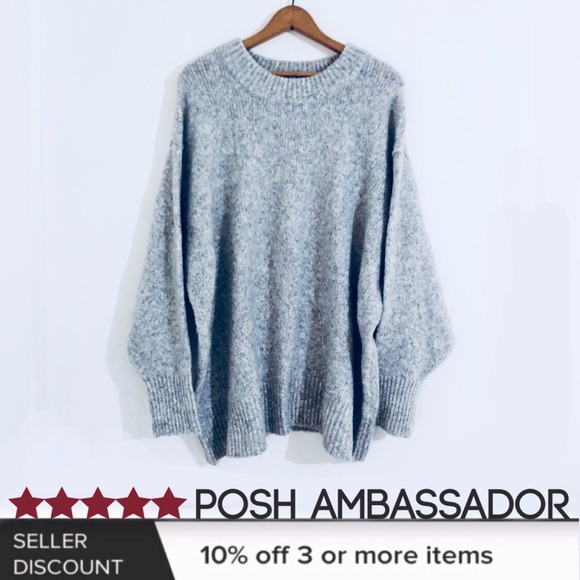 Zara Sweaters - EUC Zara Knit Wool Gray Oversized Sweater Medium